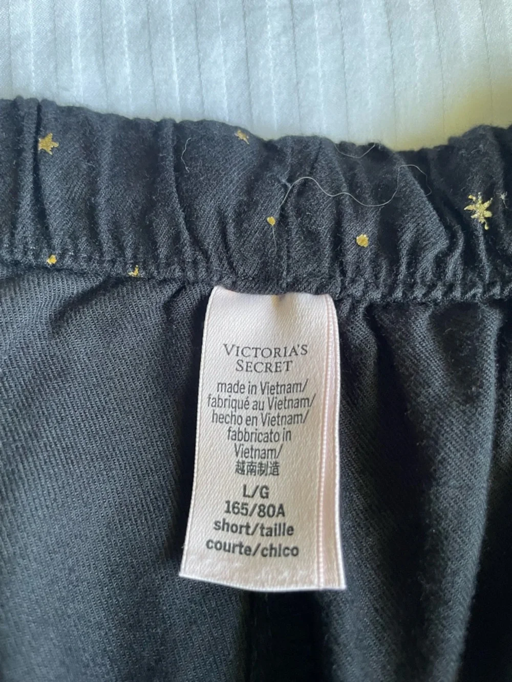 Victoria's Secret Black Pajama Set with Gold Star Accents - Picture 7 of 8